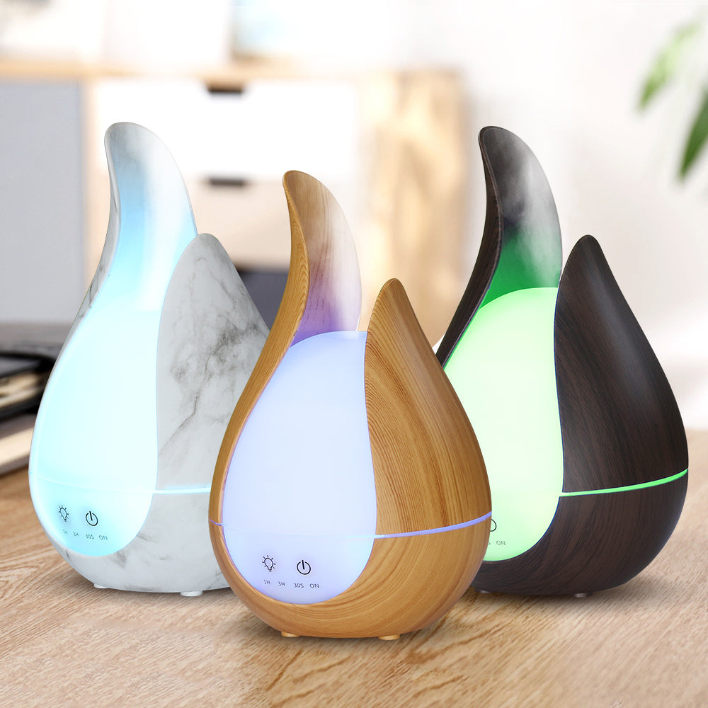 Wood Grain Aroma Diffuser & Portable Humidifier with Essential Oil Mist