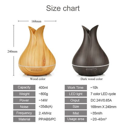 Wood Grain Diffuser & Humidifier Wellness Dispenser