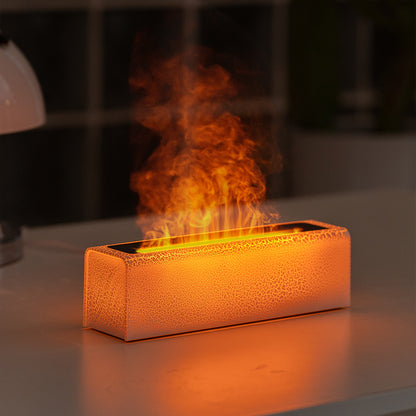 Colorful Flame Lava Humidifier – USB Aromatherapy Diffuser with Flame Effect