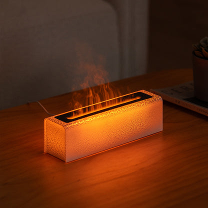 Colorful Flame Lava Humidifier – USB Aromatherapy Diffuser with Flame Effect