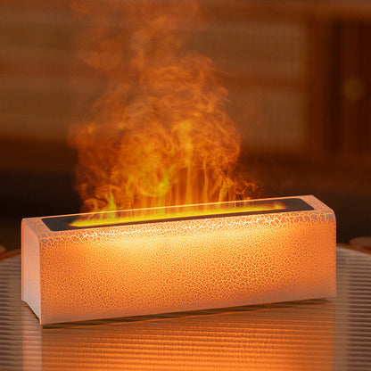 Colorful Flame Lava Humidifier – USB Aromatherapy Diffuser with Flame Effect