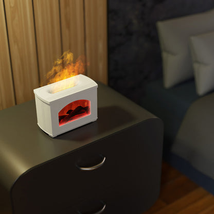 Fireplace Aroma Diffuser – Ultrasonic Humidifier with Flame Effect and Air Purification