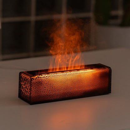 Colorful Flame Lava Humidifier – USB Aromatherapy Diffuser with Flame Effect